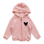 Reversed Banded-Hood Jacket (Small Black Heart Print)