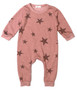 Long-Sleeve Onesie (Charcoal Stars Pattern)