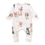 Long-Sleeve Henley Onesie (Dogs Pattern)