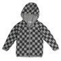 Banded-Hood Jacket (Checker Pattern)