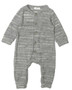 Long-Sleeve Onesie with Pockets (Gray Stripes)