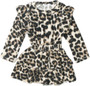 Long-Sleeve Ruffle Dress (Leopard Print)