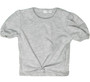 Puff-Sleeve Knotted Tee