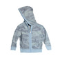 BABY BLUE CAMO FRENCH TERRY LONG SLEEVE HOODED ZIPPER JACKET IWTH CONTRAST RIB