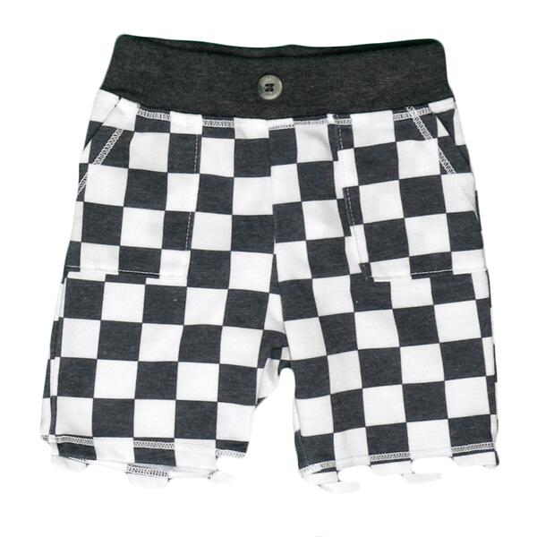 Cargo Pocket Board Shorts (Checker Pattern) - Cozii