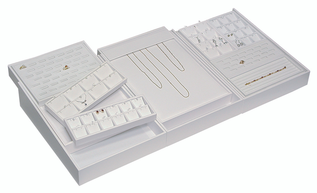 White 18-Slotted Deluxe Tray Insert for Bracelets