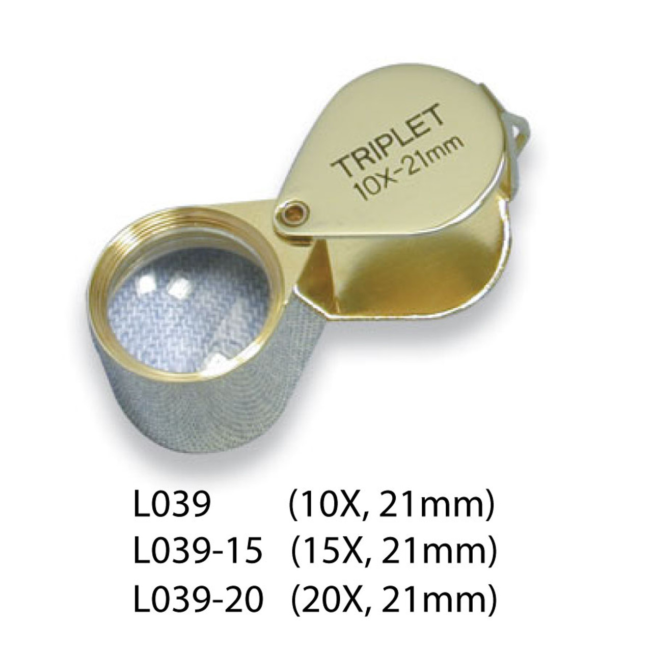 10X Jewelers Loupe 10X Magnifying Gems Diamond Jewelry 18mm Gold