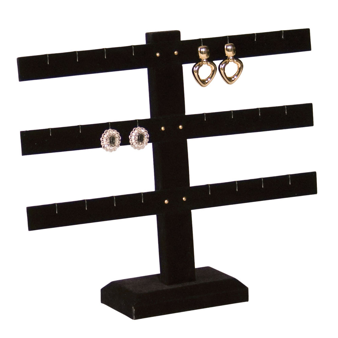 Single SMALL Earring Display Stand – Clear Acrylic Square Base. Height 80mm  – Blingin Shop Displays