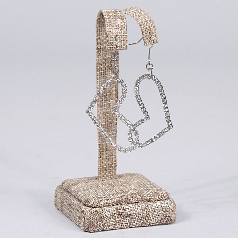 Earring Tree Display ,2 1/4” x 2 1/4” x 4 1/4”, Burlap - Ed's Box ...