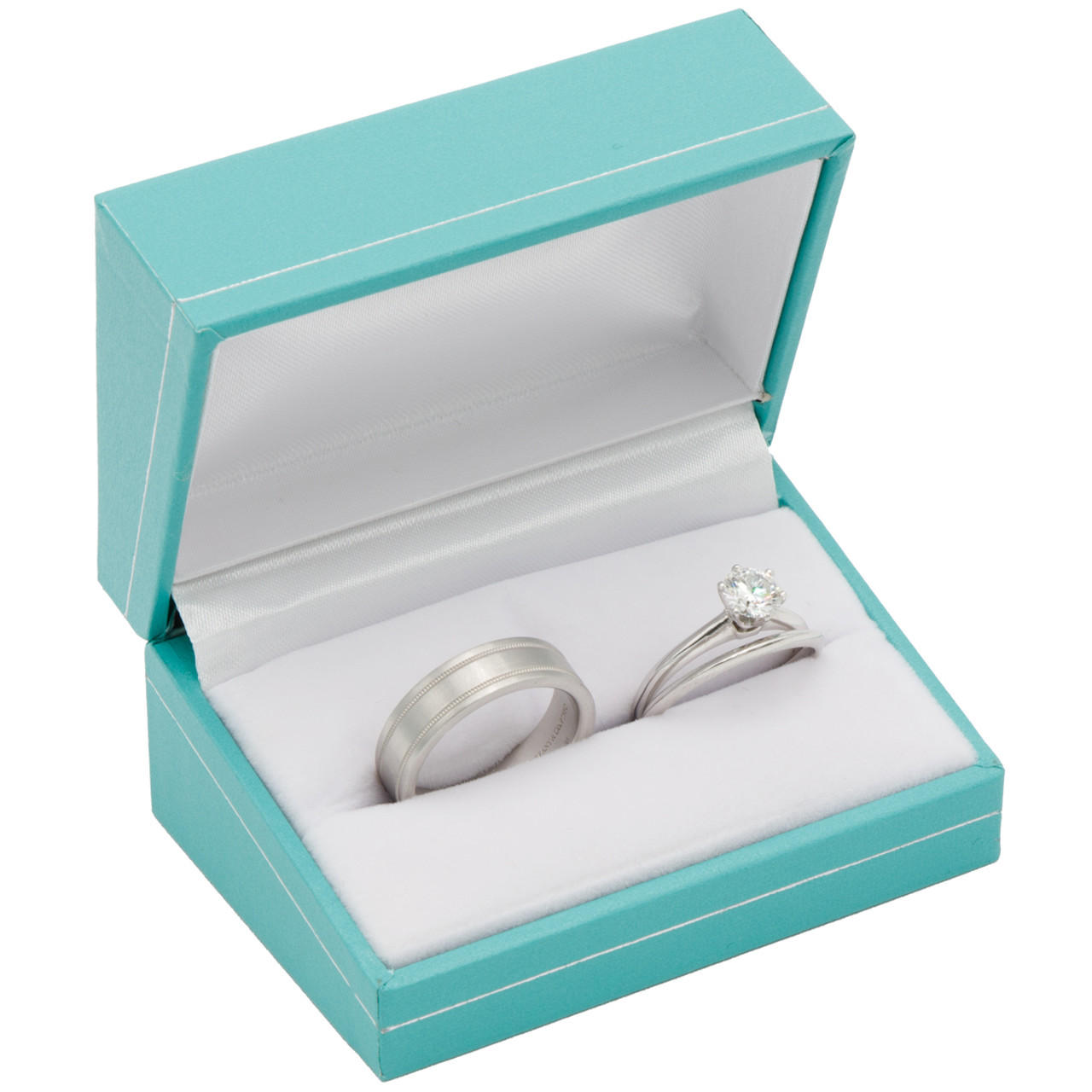 Teal Blue Double Ring Box 3