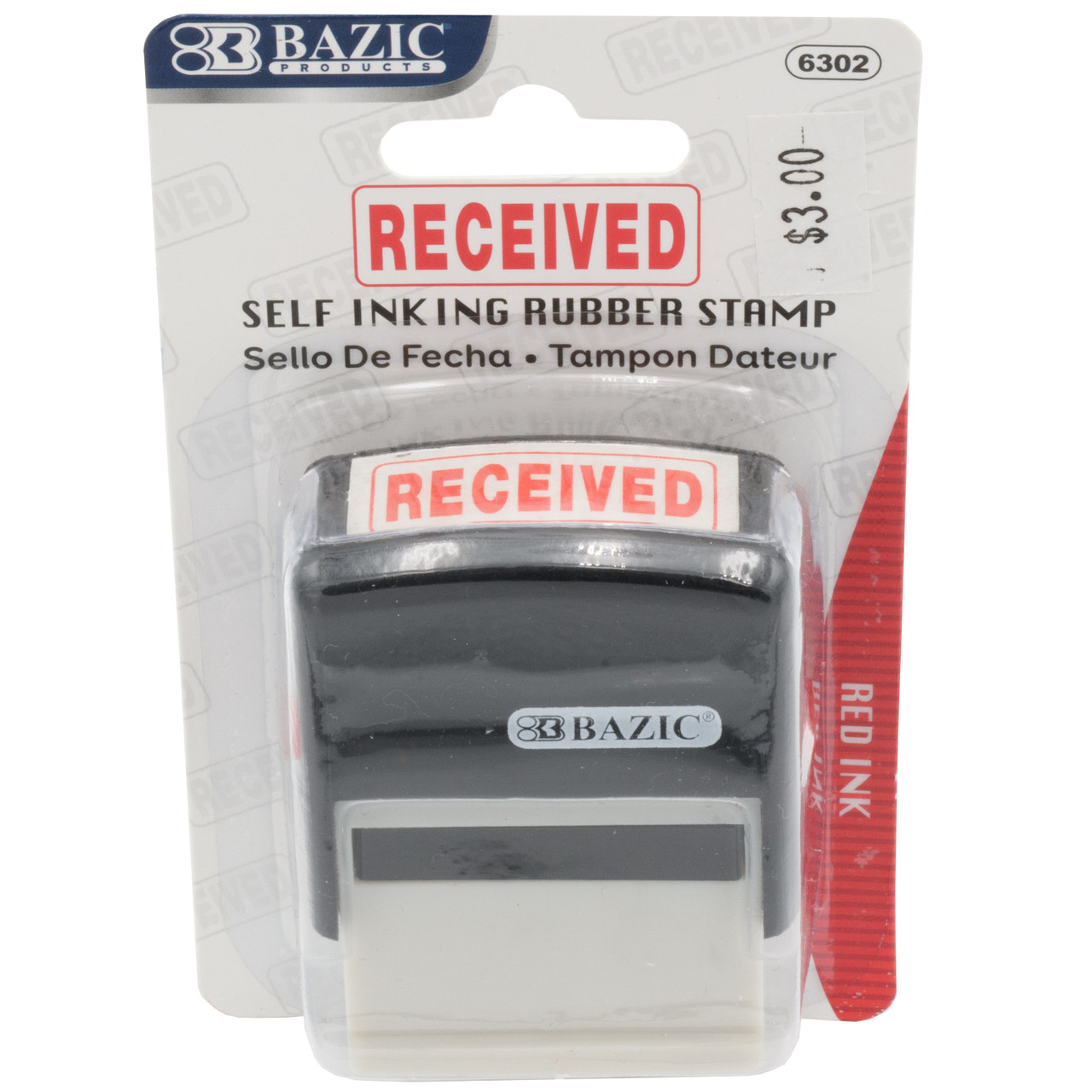 Bazic Date Stamp and Ink Pad (Black Ink)