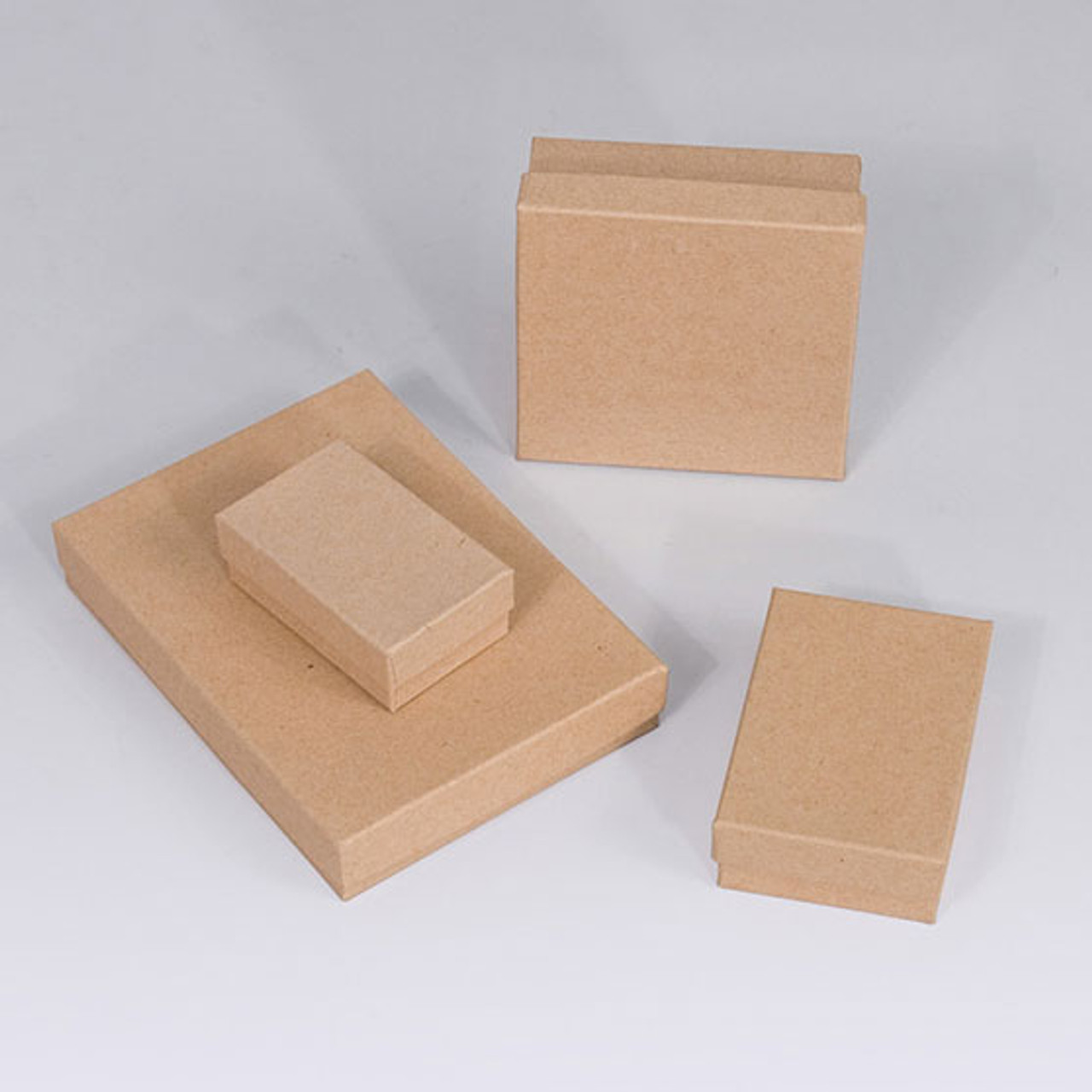 100 Small Kraft Cotton Fill Jewelry Packaging Gift Boxes 2 1/8 x 1 1/2 x  5/8 on eBid United States