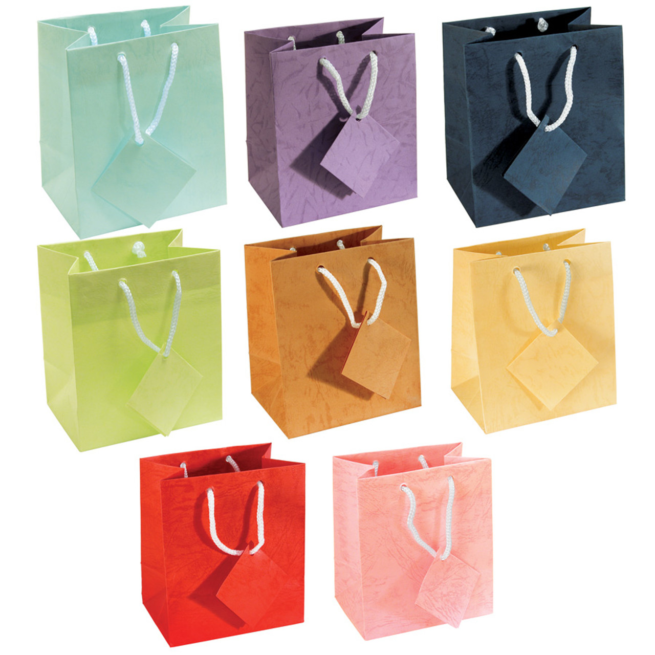 Custom Pearlescent White Paper Gift Bags L12 x H9.8 x D5.8 inch -  Better-Package.com