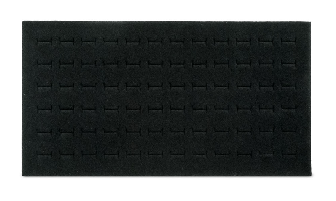 Foam 72 Ring Tray Insert Standard Size Black Eds Box Supply Co
