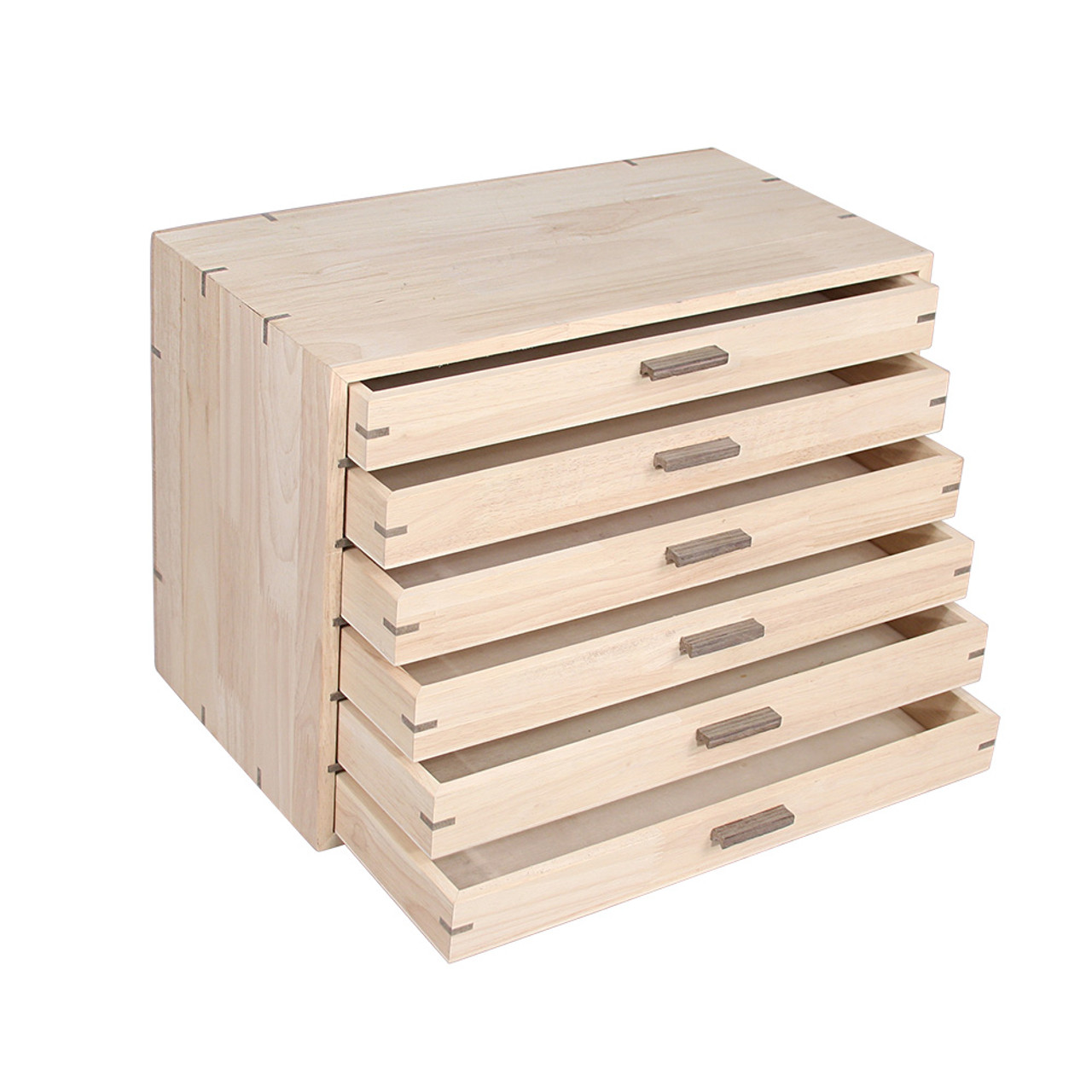 Natural Wood Organizer Case, 16 x 9 x 11 3/4H