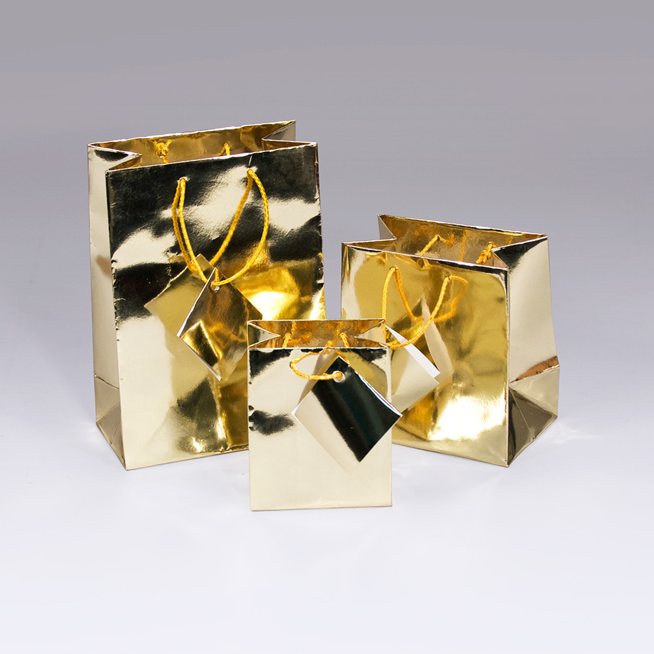 Tote Gift Bag , Metallic Gold, (Choose from various sizes),Price