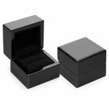 Glossy Black Wood Jewelry Boxes