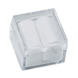 Acrylic Square Gem Box, 1" x 1" x 3/4"H,Choose from various inner color , Price for 100 pieces