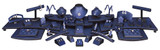 Steel Blue Faux Leather with Black Trim 57-Piece Display Set 67.25" x 7.75" x 16"H (SET42-R88)