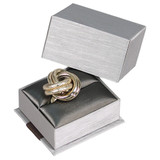 Steel Grey Ring Box with Ribbon 2.5" x 2.25" x 1.5"H (PLR3-P22) *Price for 12pcs*