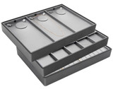 Steel Grey Stackable Display Trays
