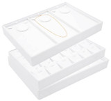 White Jewelry Showcase Trays