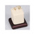 Ring Clip Display, 1 3/4" x 1 3/4" x 1 3/4"H, Premium Beige With Steel Brown Faux Leather