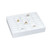 Stackable Ring Tray 20 Cushioned Slots Available in White Leatherette or Steel Grey Leatherette   9” W x 7 1/4” D x 1 7/8” H 