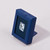 Blue Glass Top Gemstone Display Box with Easel , Reversible Insert, 2 7/8" x 2 1/4" x 5/8"H