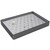Steel Grey and Black Faux Leather Ring Display Tray with 53 Ring Clips Steel Grey and Black Faux Leather Ring Display Tray with 53 Ring Clips