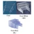 3Pcs-Acrylic Riser, 5.3" x 4" x 2.5"H, 6.3" x 4" x 3.5"H, 7.25" x 4" x 4.5", 1/8" Thick