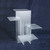 4-Tier Acrylic Display Stand (Frost), Assemble Required 11" x 11.5" x 11.5"H