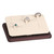 5-Ring Display, Beige Leather- Brown Trim, 5 1/2" x 3 1/2" x 1 1/4"H (F35-4-L30)