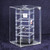 Acrylic Revolving Earring Display Case , Holds 32 pcs. 2" Cards, 8 1/4" x 5 1/8" x 13 3/4"H
