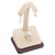 Beige Faux Leather Steel Brown Earring-Ring Combo Display (F35-21-L30)