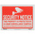 Surveillance Security Notice Sign Surveillance Security Notice Sign