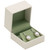 Earring Box with Pistachio Green Satin and Paradiso 2" x 2" x 1.62"H