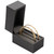 Premium Ribbon Hoop Earring Box in Steel Grey Finish, 3.62" x 2" x 2.75" 