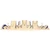 24-Piece Jewelry Display Set in Vintage Cream with Blue Faux Leather 58.75" x 10.5" x 7.75"H
