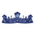 26-Piece Jewelry Display Set in Steel Blue Faux Leather- 38 1/2"x 12"x 10"H