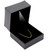 Earring Pendant Box with LED Lights, Black Faux Leather with Soft Suede Interior 