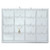 White Leatherette Pendant Holder Tray Displays 16 Items - 10.25" x 7.5" x 1"H