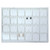 White Leatherette Earring Holder Tray Displays 24 Pairs - 10.25" x 7.5" x 1"H