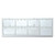 White Leatherette Pendant Holder Tray Displays 8 Pendants - 10.25" x 3 3/4" x 1"H
