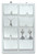 White Leatherette Pendant Holder Tray Displays 8 Pendants - 5" x 7 1/2" x 1"H