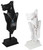 Figurine Profile Jewelry Display Available in Black or White - 8 1/4" x 5 1/2" x 19"H