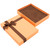 Coral Premium Two Piece Necklace Combination Box Holds Earring-Bracelet-Ring  with a Satin Bow Tie ~ 12 Pieces Per Pack