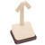 Beige Faux Leather Steel Brown Earring Display (F35-21-L30)