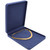 Matte Blue Luxury Necklace Box – Premium Microfiber Jewelry Box for Chains and Necklaces - (RCN10-BL)