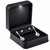 LED Lighted Black Faux Leather Pendant & Earring Jewelry Box – Illuminated Necklace and Earring Set Presentation Box with Black Outer Packer